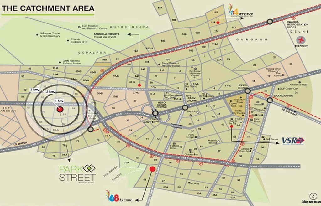 VSR Park Street location map